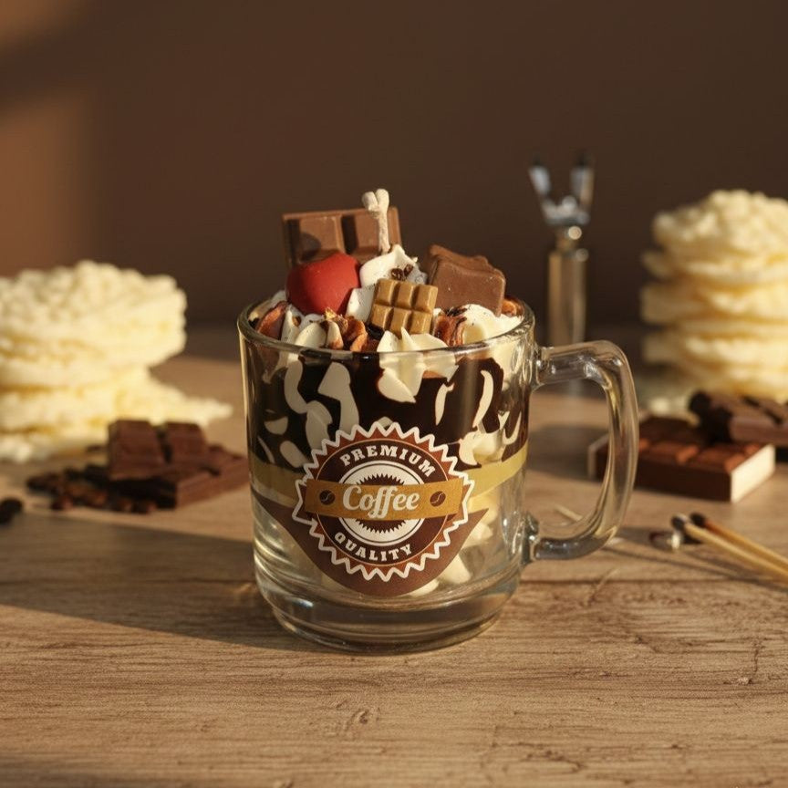 vela de chocolate artesanal realista