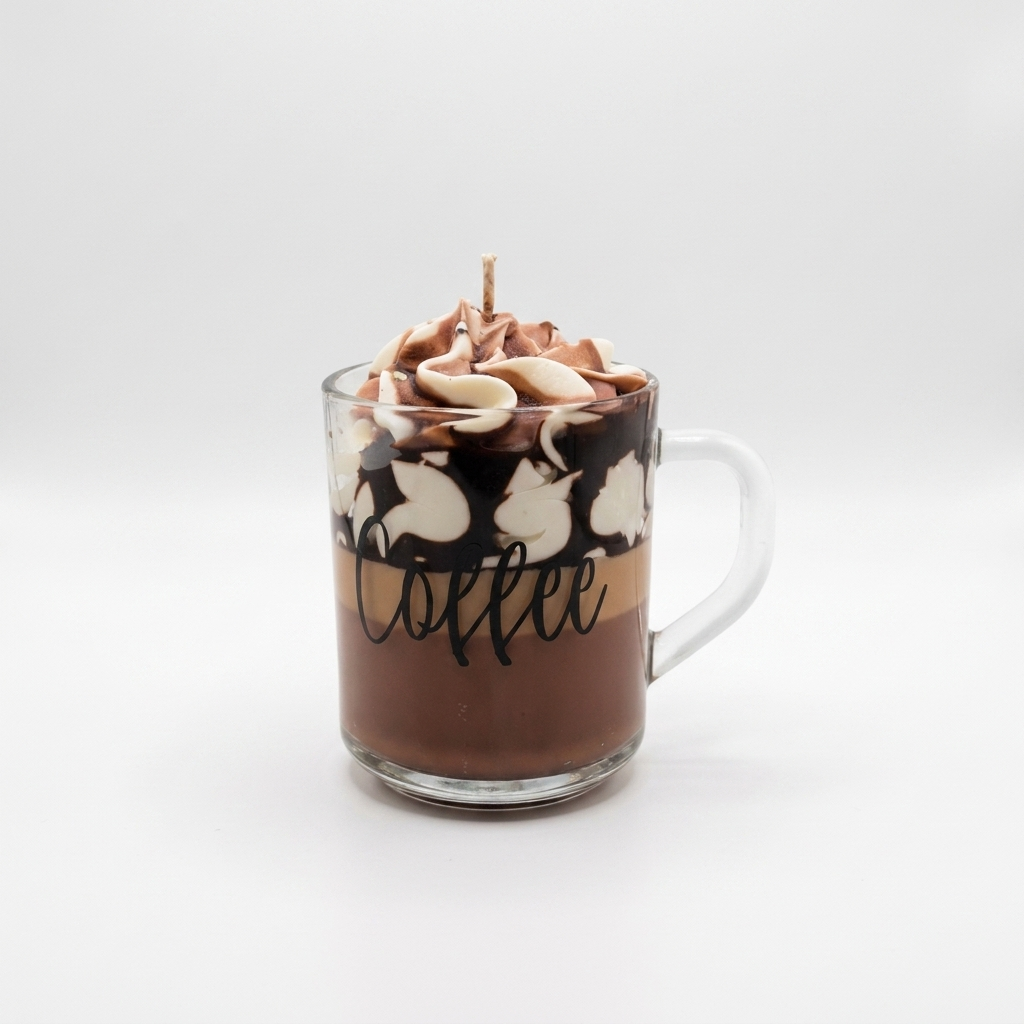 vela de café artesanal realista