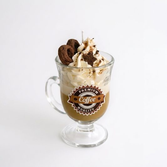 vela cafe con crema realista aromatica