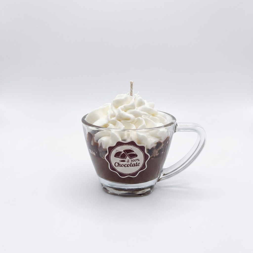vela decorativa chocolate copa aroma