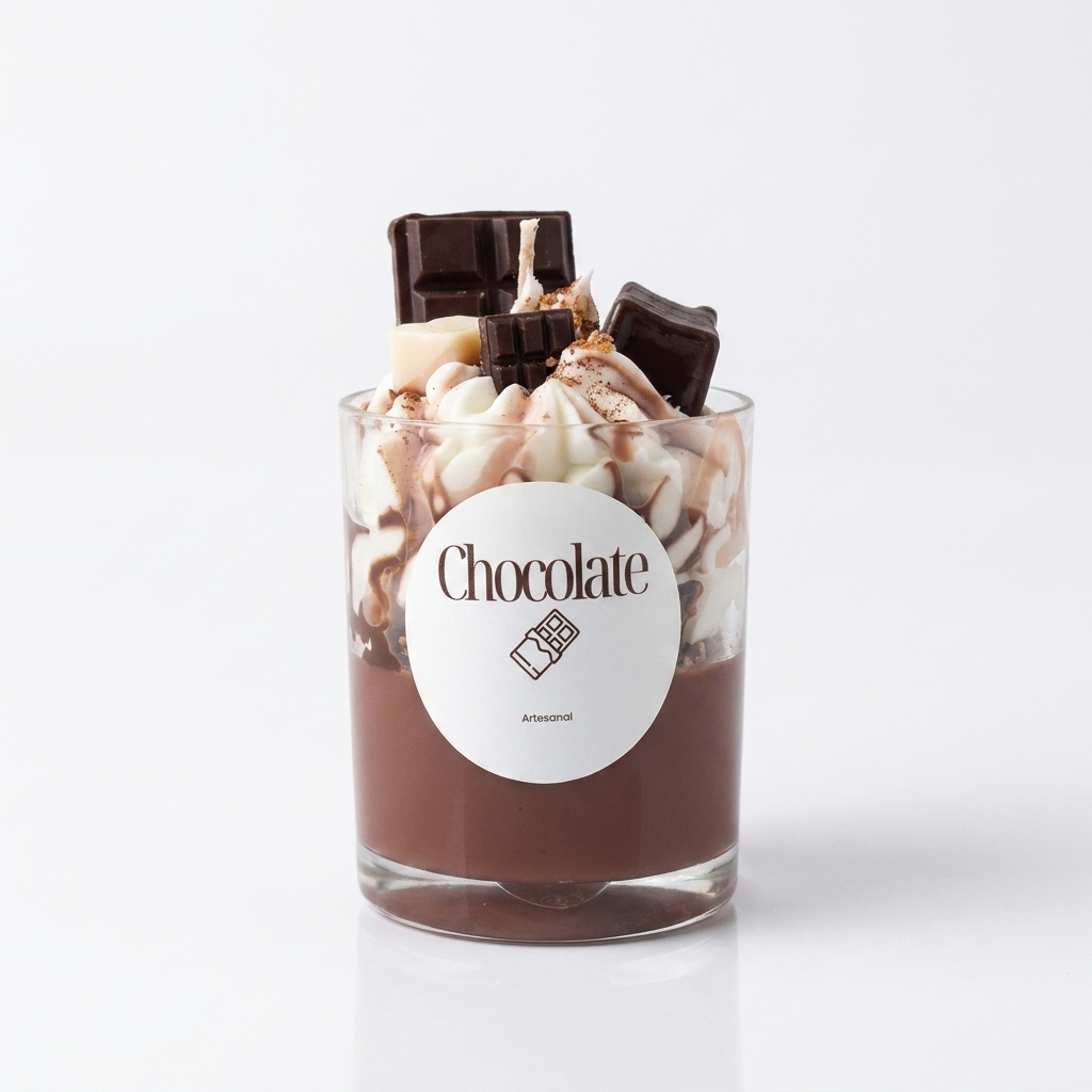 vela decorativa chocolate hecha a mano