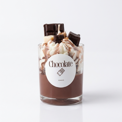 vela decorativa chocolate hecha a mano