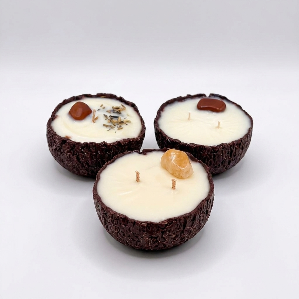 aroma coco vela decorativa soya